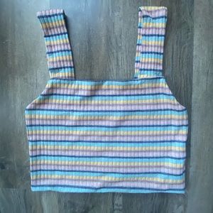 american eagle cropped stripe tank